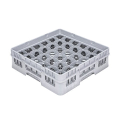 Clean Tek Professional Gray Glass Rack - 36 Compartments, 1 Full Drop Extender - 19 3/4