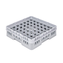 Clean Tek Professional Gray Glass Rack - 49 Compartments, 1 Full Drop Extender - 19 3/4