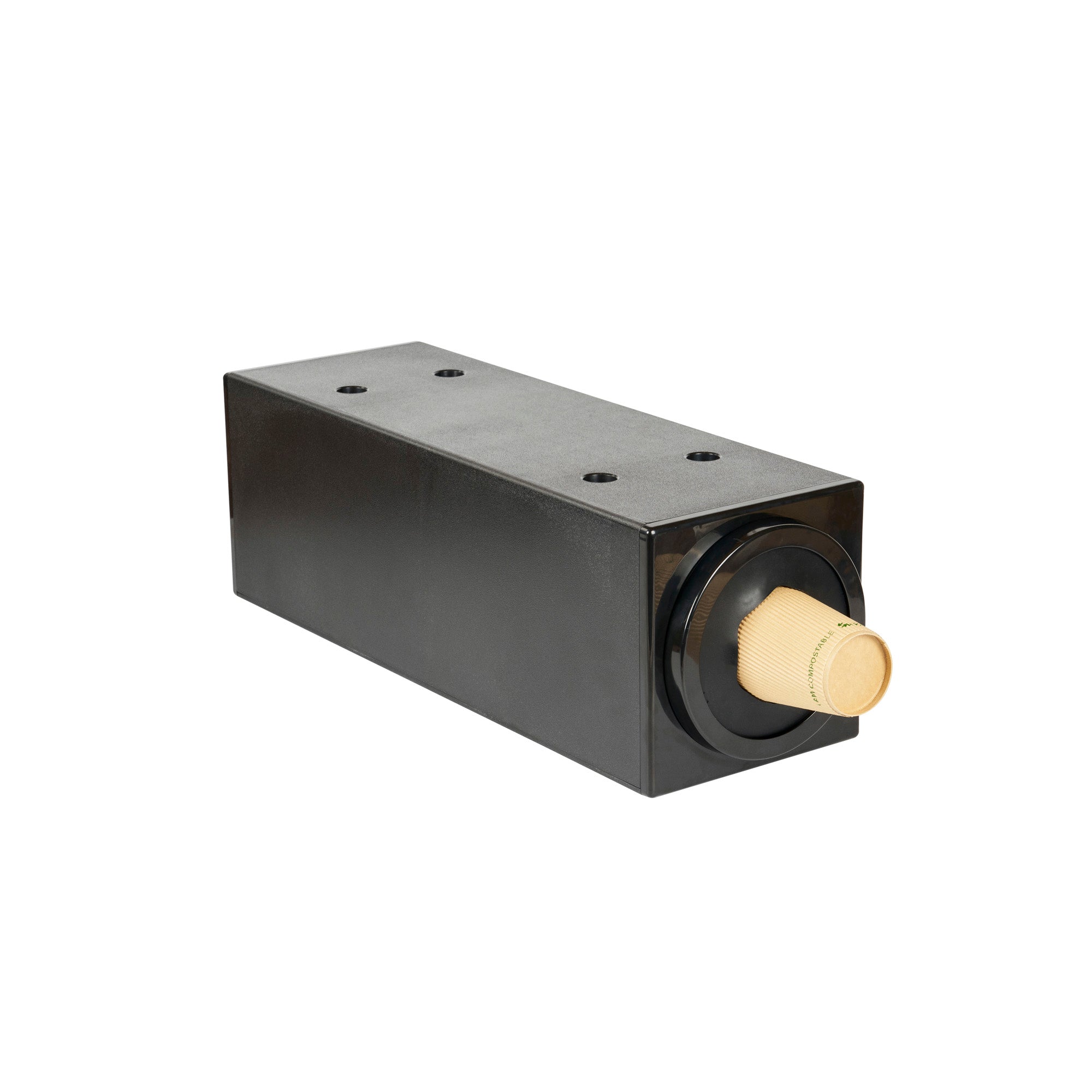 Restpresso Black Countertop Cup Dispenser Cabinet - For 8 to 44 oz Cups, Stackable, 1 Slot - 24 1/2" x 8" - 1 count box