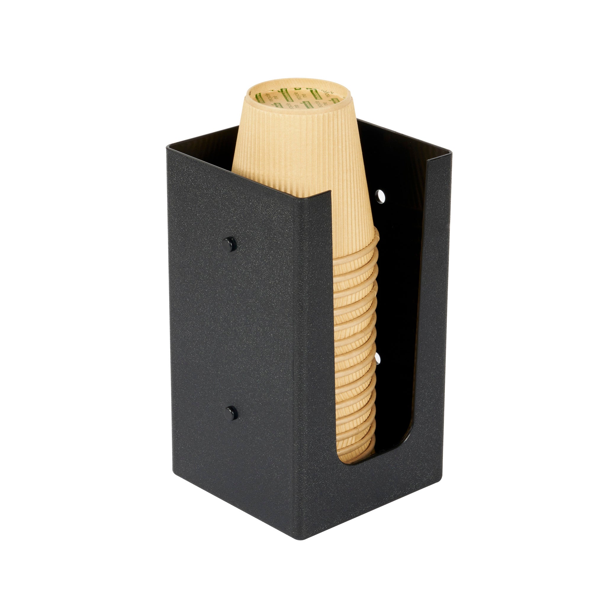 Restpresso Black Plastic Coffee Cup / Lid / Cocktail Napkin Organizer - 4 1/2" x 4 1/2" x 7 3/4" - 1 count box