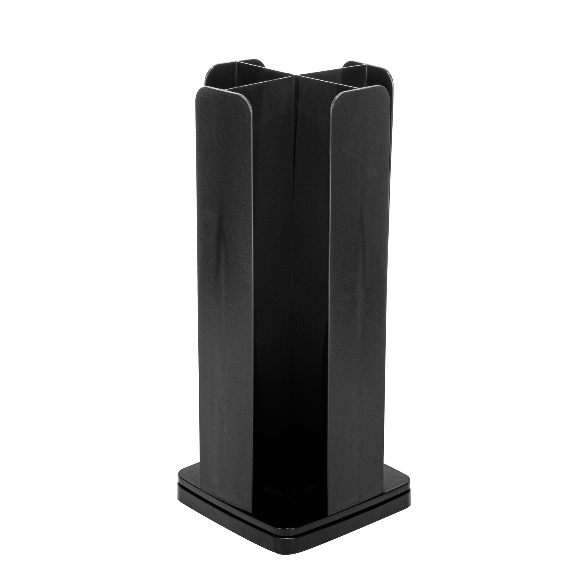 Restpresso Black Plastic Coffee Cup / Lid Organizer - 4 Compartments - 8 1/4" x 8 1/4" x 19 3/4" - 1 count box