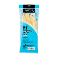 Clean Tek Professional Yellow Large Latex Gloves - 22 mil - 13