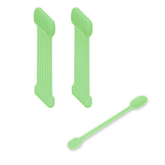 Basic Nature Green CPLA Plastic Coffee Stirrer / Spoon - Compostable - 4