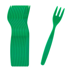 RW Kids Green Plastic Fork - 6 3/4