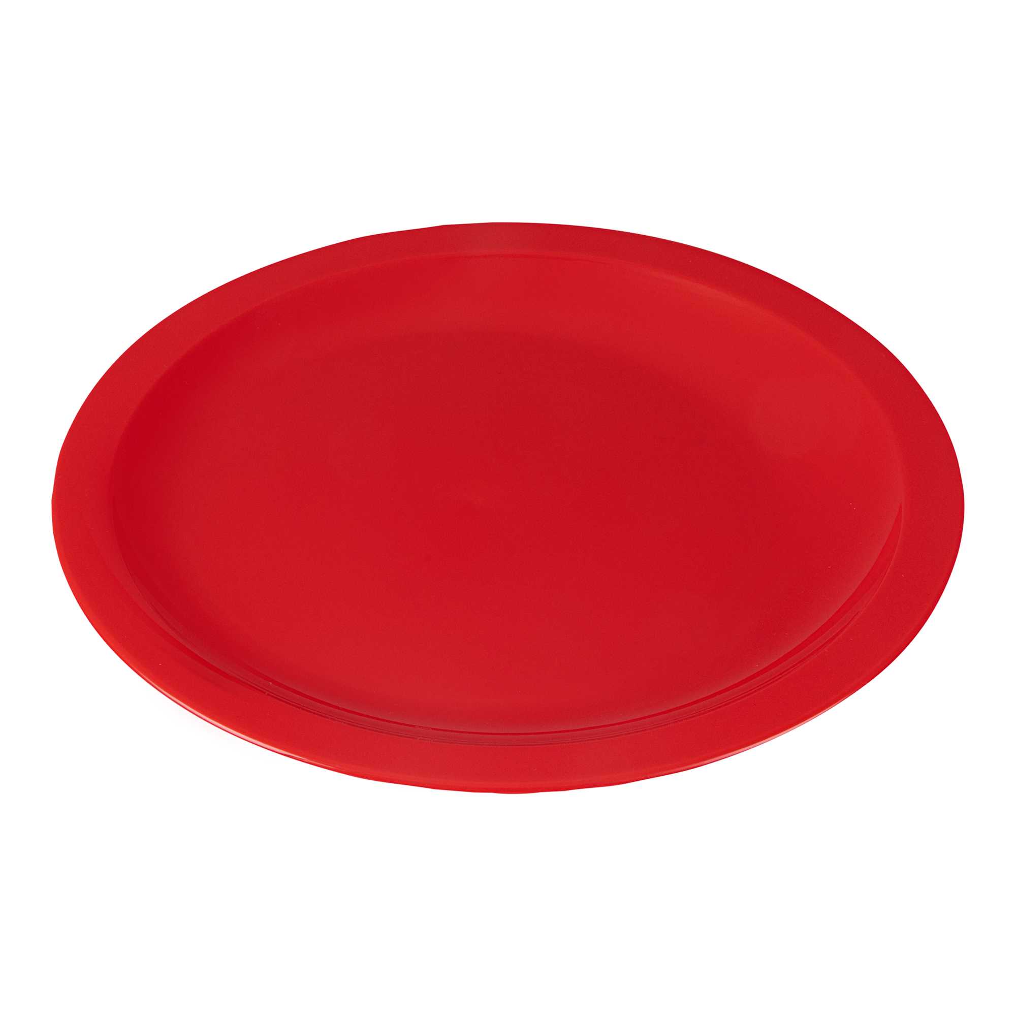RW Kids Round Red Plastic Plate - 9" x 9" - 10 count box