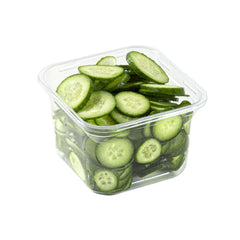 Thermo Tek 16 oz Square Clear Plastic Deli / Snack Container - 4 1/2
