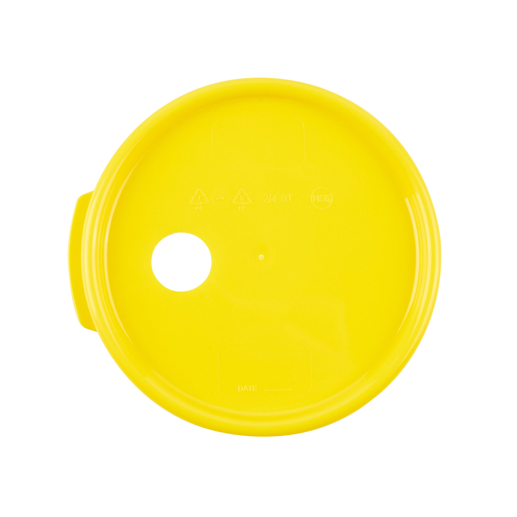 Met Lux Round Yellow Plastic Lid - Fits 4 qt Food Storage Container - 1 count box