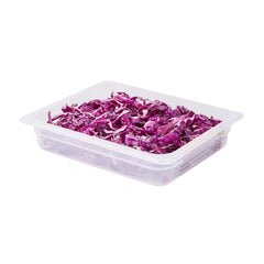 Met Lux Rectangle White Polypropylene Half Size Food Pan - 2.5