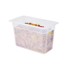 Met Lux Rectangle White Polypropylene 1/3 Size Food Pan - 8