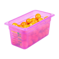 Met Lux Purple Allergen-Free Polypropylene 1/3 Size Food Pan - 6