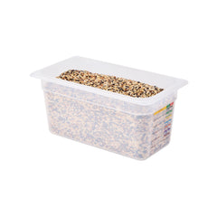 Met Lux Rectangle White Polypropylene 1/3 Size Food Pan - 6