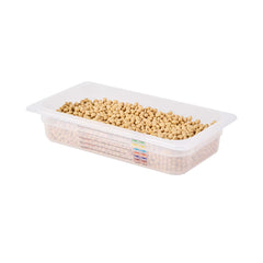 Met Lux Rectangle White Polypropylene 1/3 Size Food Pan - 2.5