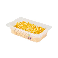 Met Lux Rectangle White Polypropylene 1/4 Size Food Pan - 2.5
