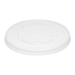 Sustain Round White PLA Plastic Lid - Compostable, Fits 12, 16, 24 & 32 oz Soup Container - 200 count box