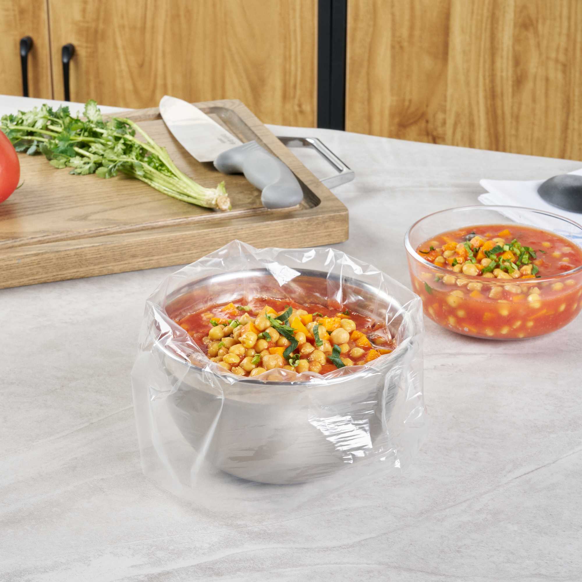 Fresh Hero Round Nylon Pan Liner - Fits 4 qt Round Pans - 12" x 15" - 100 count box