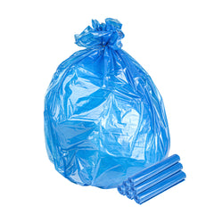Clean Tek Professional 20 - 30 Gal Blue Plastic Recycling Trash Liner - Linear Low Density, 1 mil - 30