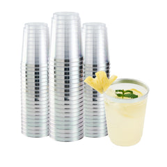 Bev Tek 10 oz Clear Plastic Tumbler - with Silver Rim - 3