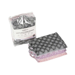 Clean Tek Professional Dual-Sided Multi-Purpose Assorted Scrub Sponge - Diamond Pattern, Non-Scratch - 5 1/4