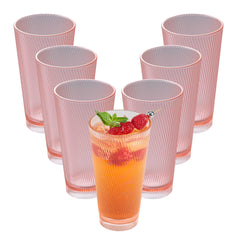 Bev Tek 20 oz Pink SAN Plastic Tumbler - 48 count box
