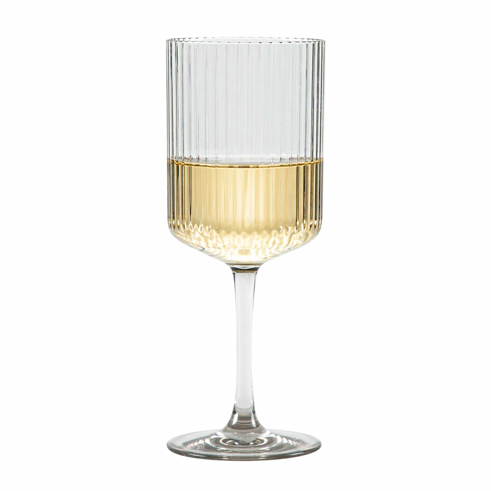 Bev Tek 12 oz Clear SAN Plastic Wine Glass - 6 count box