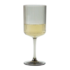 Bev Tek 12 oz Gray SAN Plastic Wine Glass - 48 count box