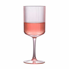 Bev Tek 12 oz Pink SAN Plastic Wine Glass - 48 count box