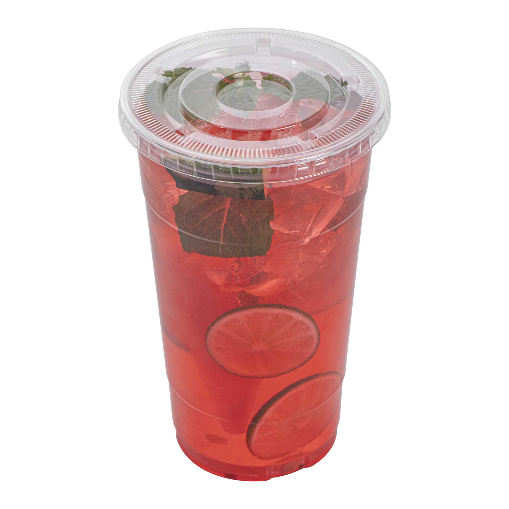 Visage Clear Plastic Flat Lid - Fits 32 oz Cold Cup - 500 count box
