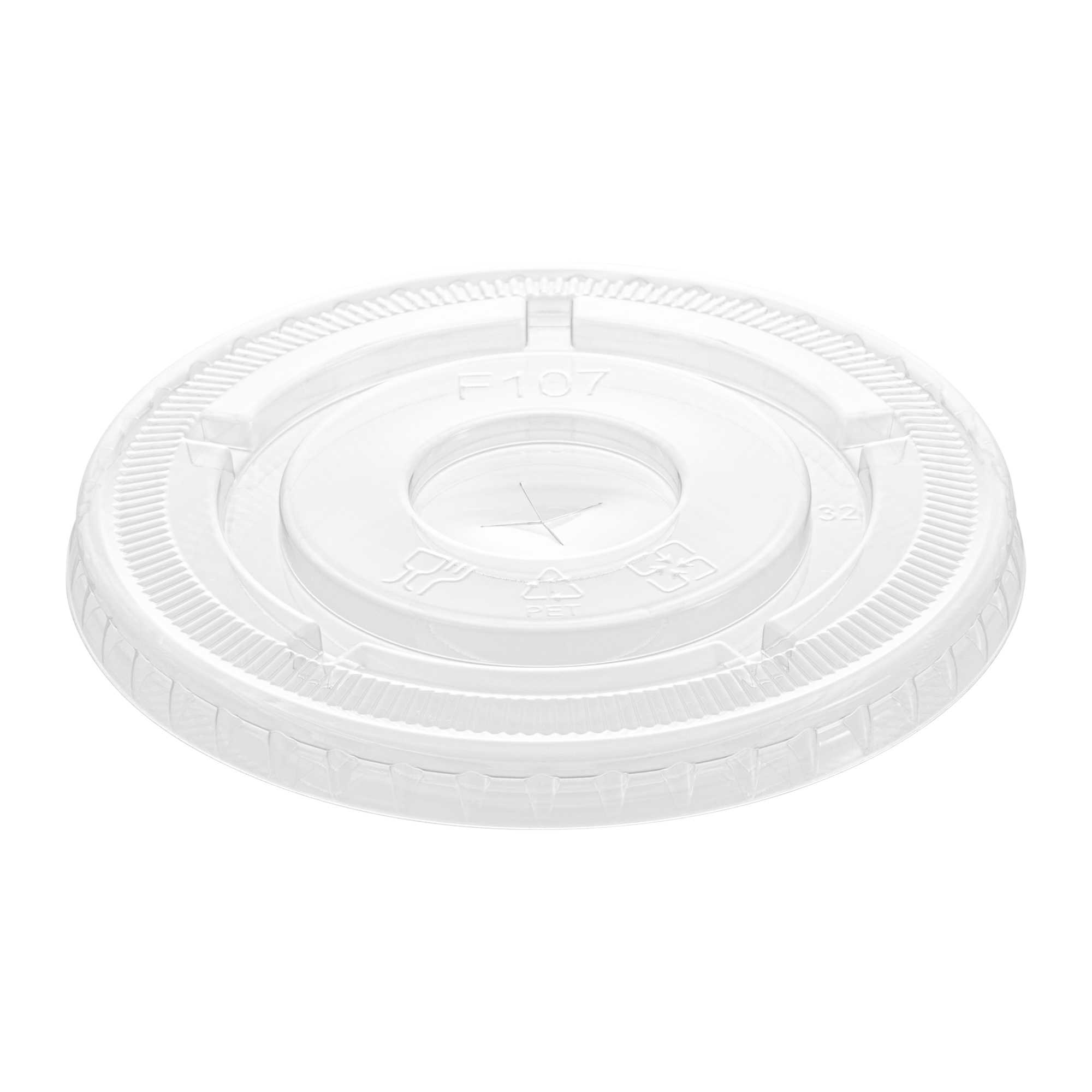 Visage Clear Plastic Flat Lid - Fits 32 oz Cold Cup - 500 count box