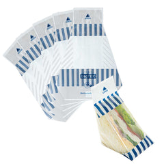 Bag Tek Triangle Striped Plastic Sandwich Bag - Easy To Tear - 7 1/2