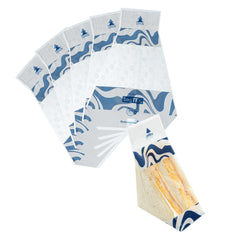 Bag Tek Triangle Waves and Ingredients Plastic Sandwich Bag - Easy To Tear - 7 1/2