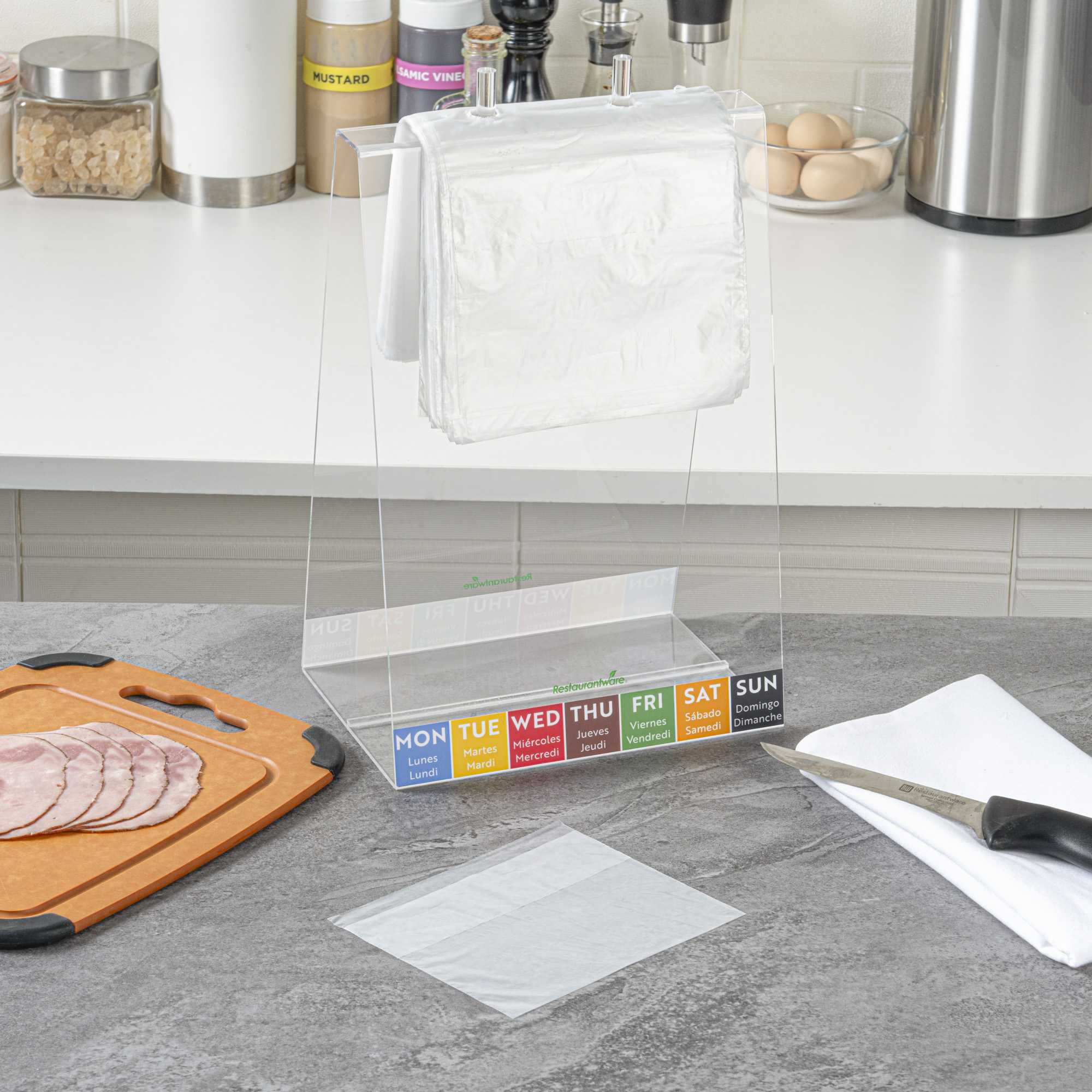 Bag Tek Plastic Unprinted Deli Saddle Bag - with Flip Top - 6 1/2" x 6 1/2" - 2000 count box