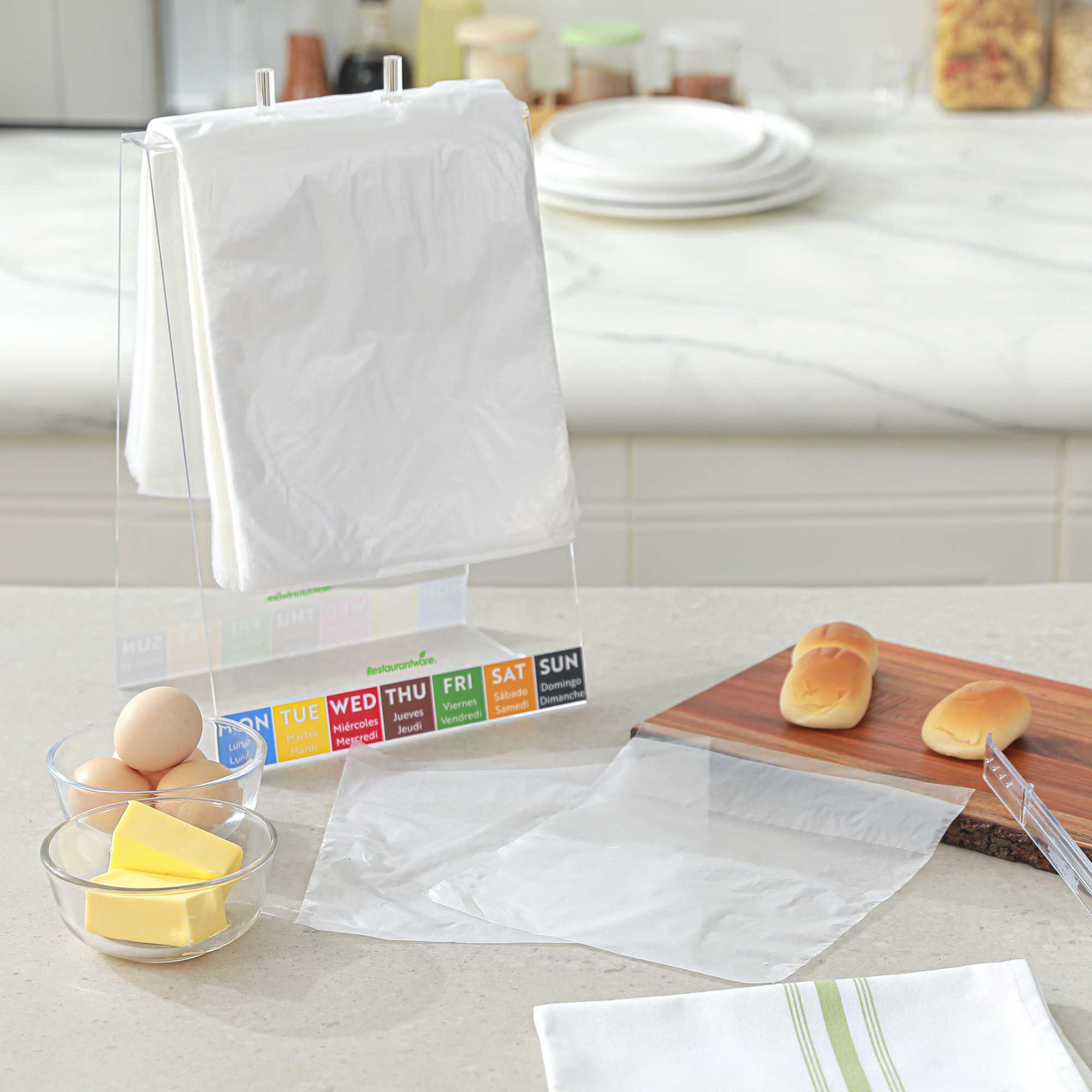 Bag Tek Plastic Unprinted Deli Saddle Bag - with Flip Top - 8" x 10" - 2000 count box