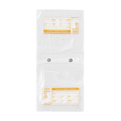 Bag Tek Clear and Orange Plastic Day Of The Week Saturday Portion Bag - Trilingual - 6 1/2