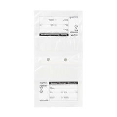 Bag Tek Clear and Black Plastic Day Of The Week Sunday Portion Bag - Trilingual - 8 1/2
