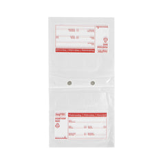 Bag Tek Clear and Red Plastic Day Of The Week Wednesday Portion Bag - Trilingual - 8 1/2