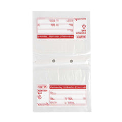 Bag Tek Clear and Red Plastic Day Of The Week Wednesday Portion Bag - Trilingual - 10