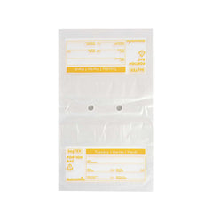 Bag Tek Clear and Yellow Plastic Day Of The Week Tuesday Portion Bag - Trilingual - 10
