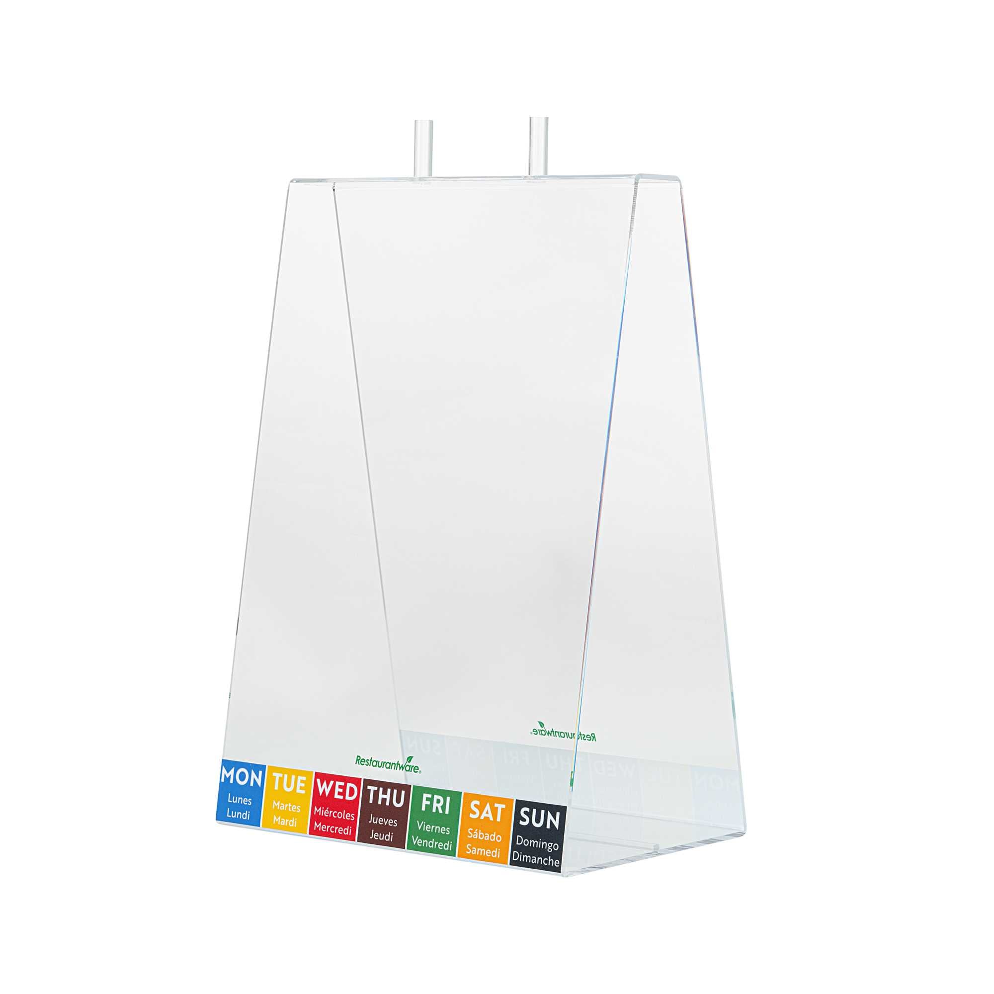 Bag Tek Clear Acrylic Portion Bag Dispenser - 9" x 6 1/4" x 13 1/4" - 1 count box