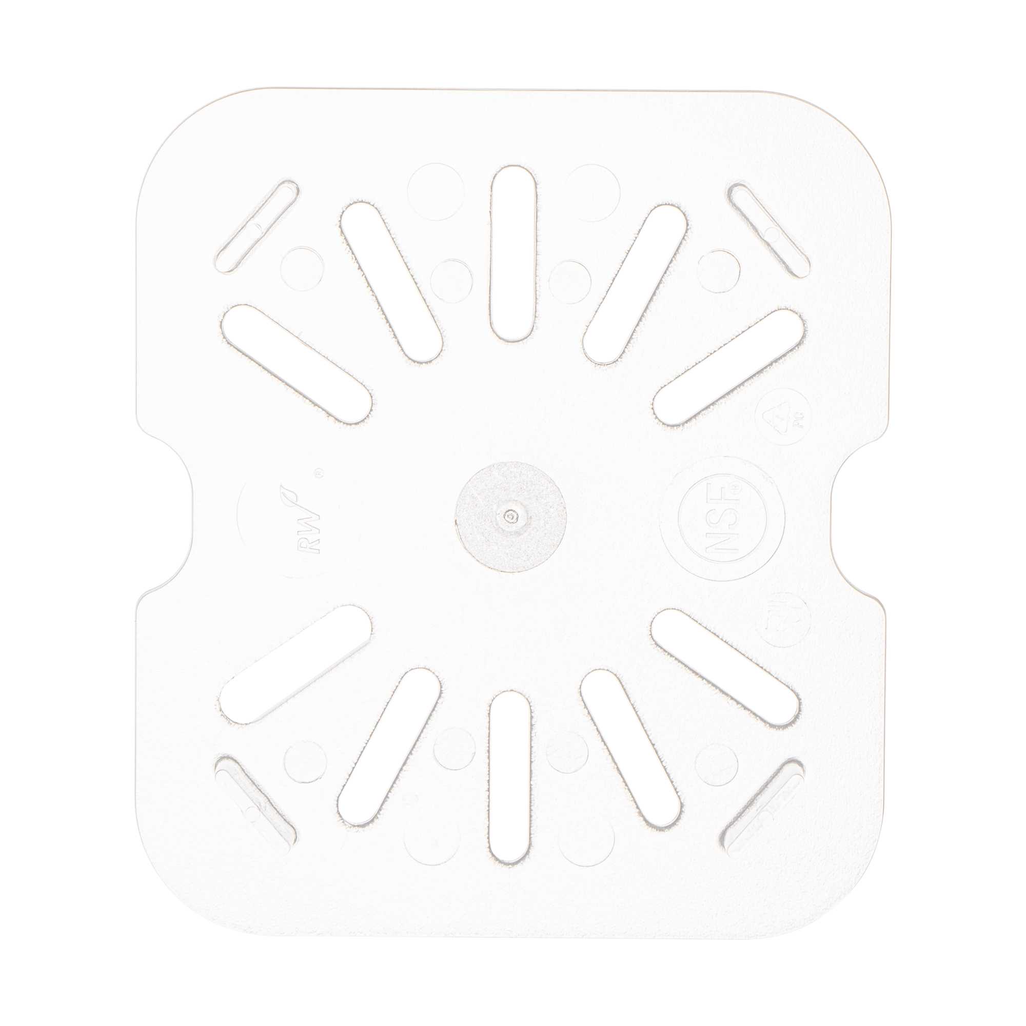 Met Lux 1/6 Size Clear Polycarbonate Drain Tray - 1 count box