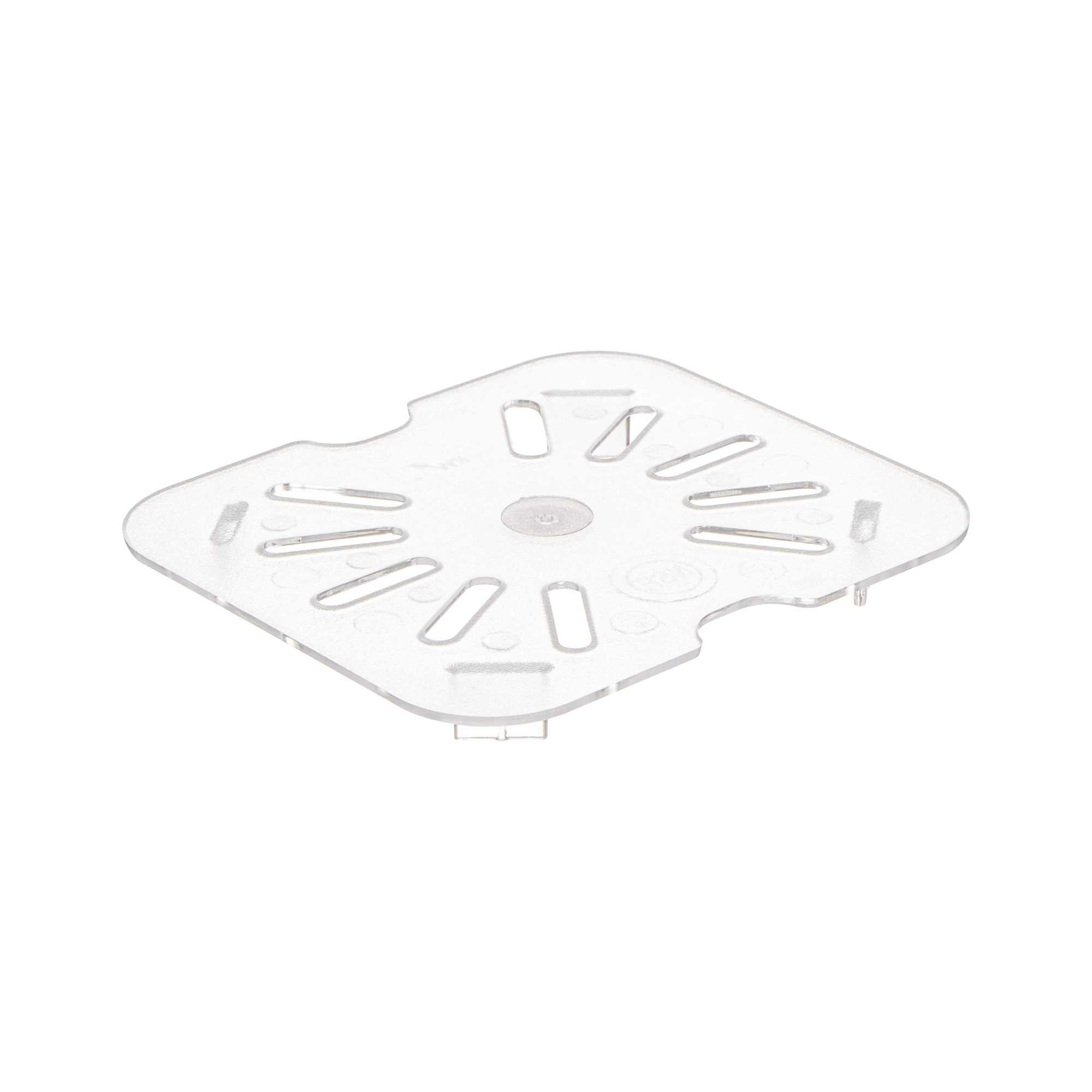 Met Lux 1/6 Size Clear Polycarbonate Drain Tray - 1 count box
