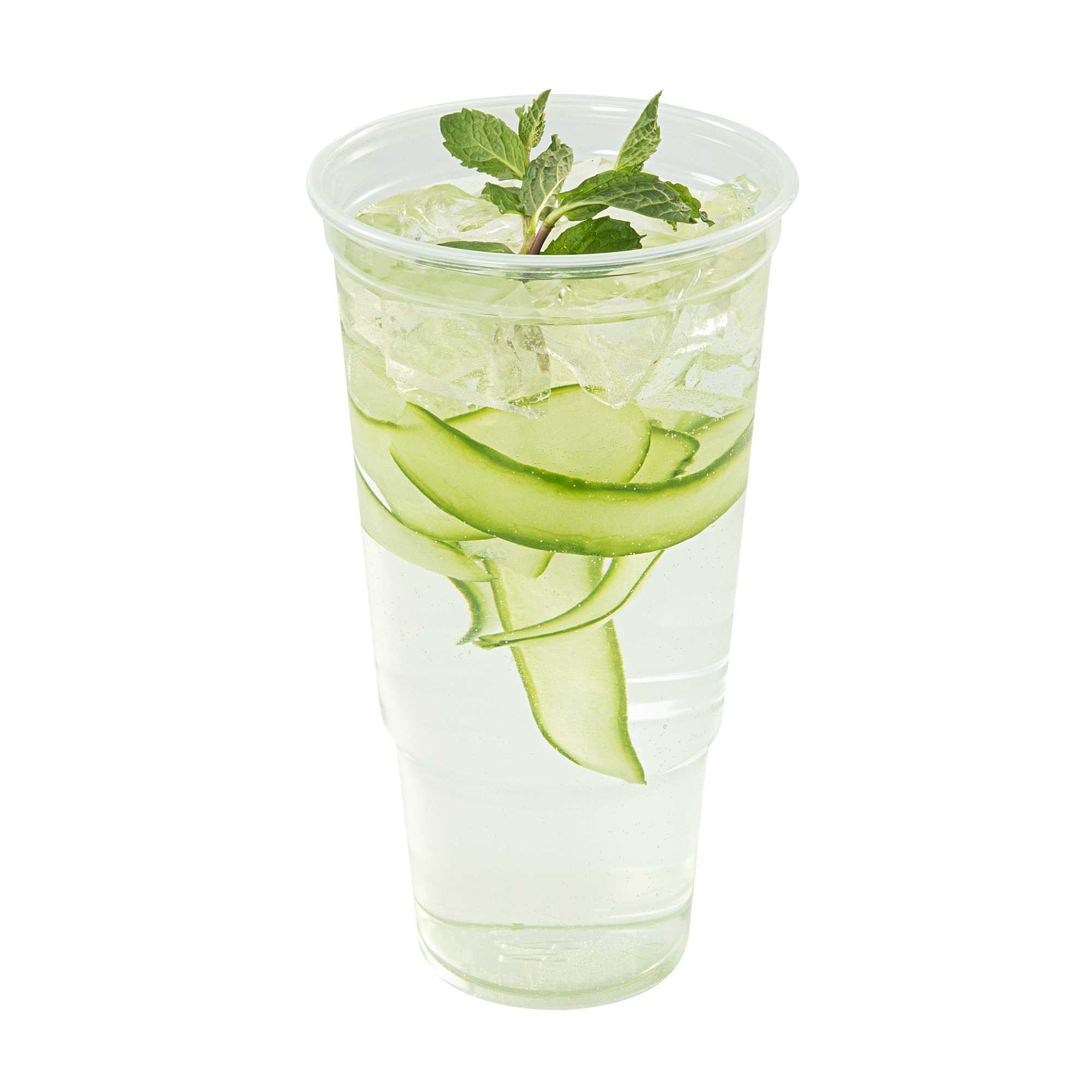 Bev Tek 44 oz Clear Plastic Cold Cup - 4 1/2" x 4 1/2" x 8 1/4" - 25 count box