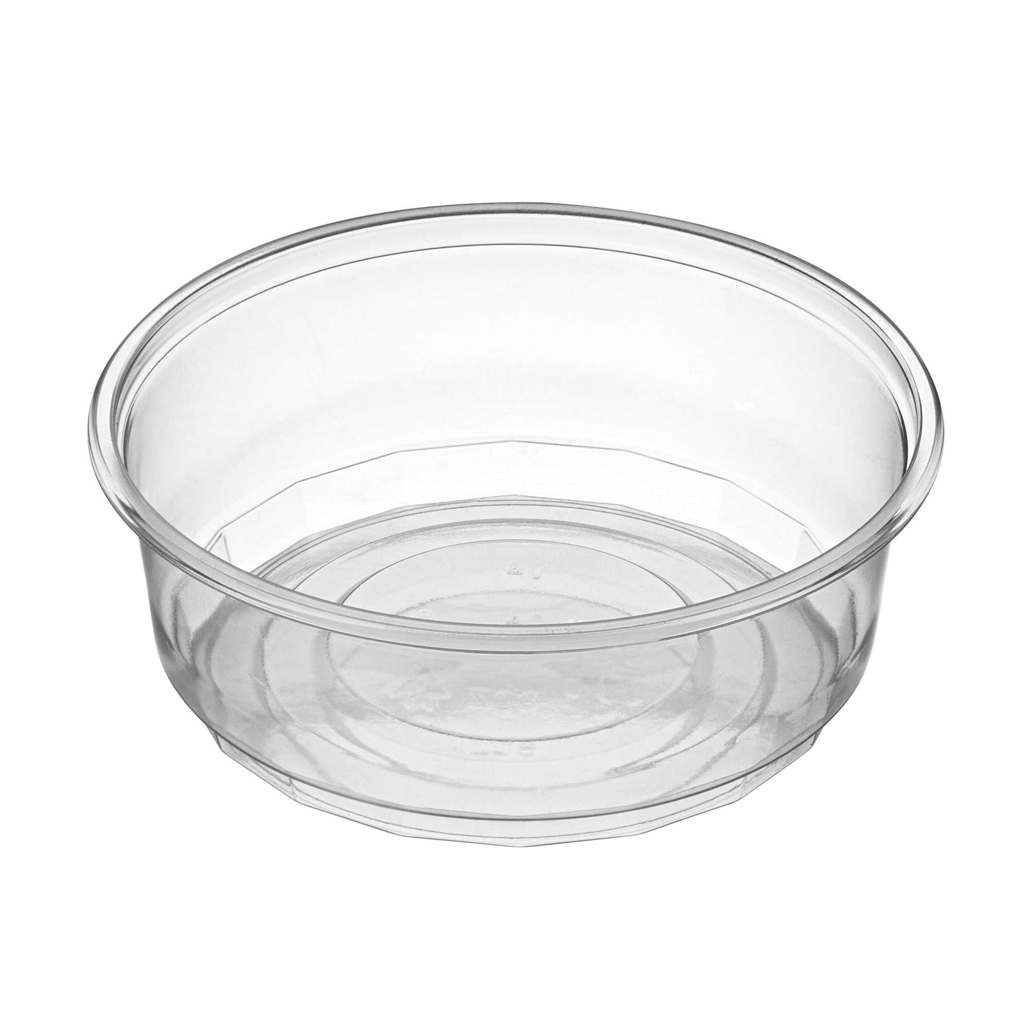 SustainaLite 8 oz Clear Plastic To Go Deli Container - 4 1/2" x 4 1/2" x 1 3/4" - 50 count box