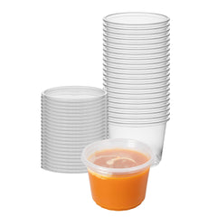 SustainaLite 16 oz Clear Plastic To Go Deli Container - with Lid - 4 1/2