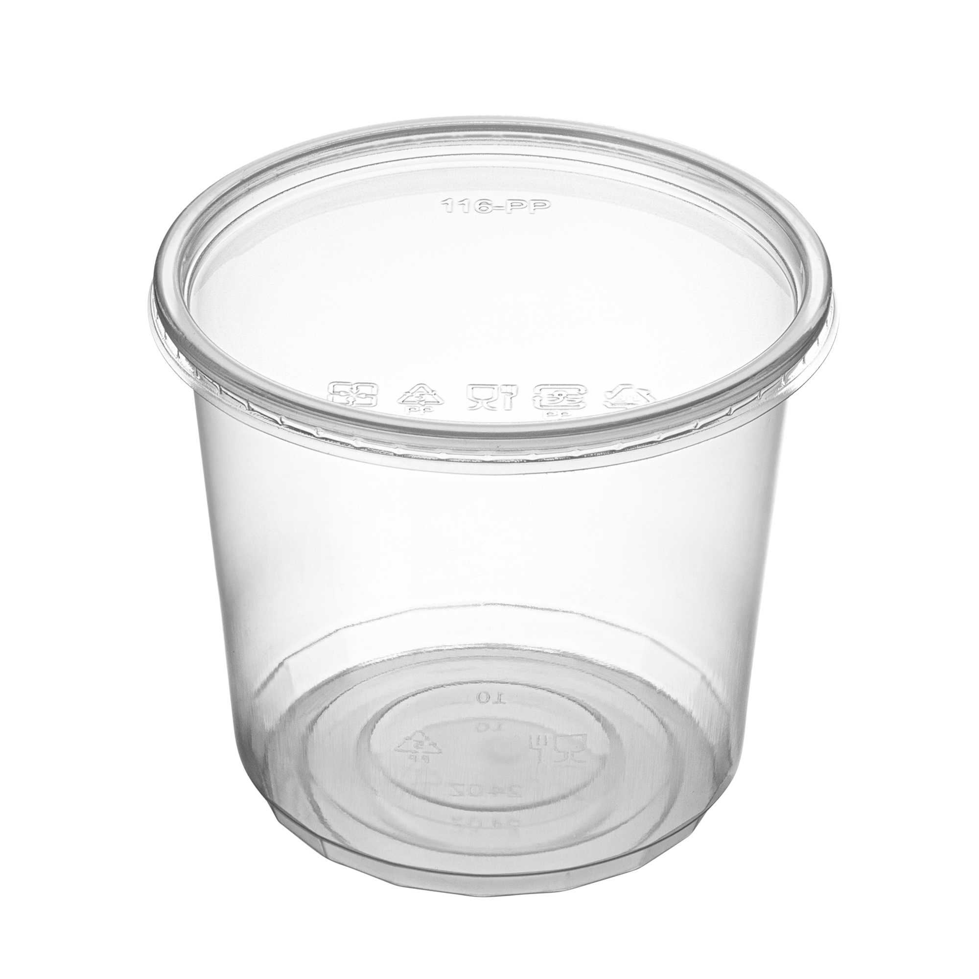 SustainaLite 24 oz Clear Plastic To Go Deli Container - with Lid - 4 1/2" x 4 1/2" x 4 1/4" - 50 count box