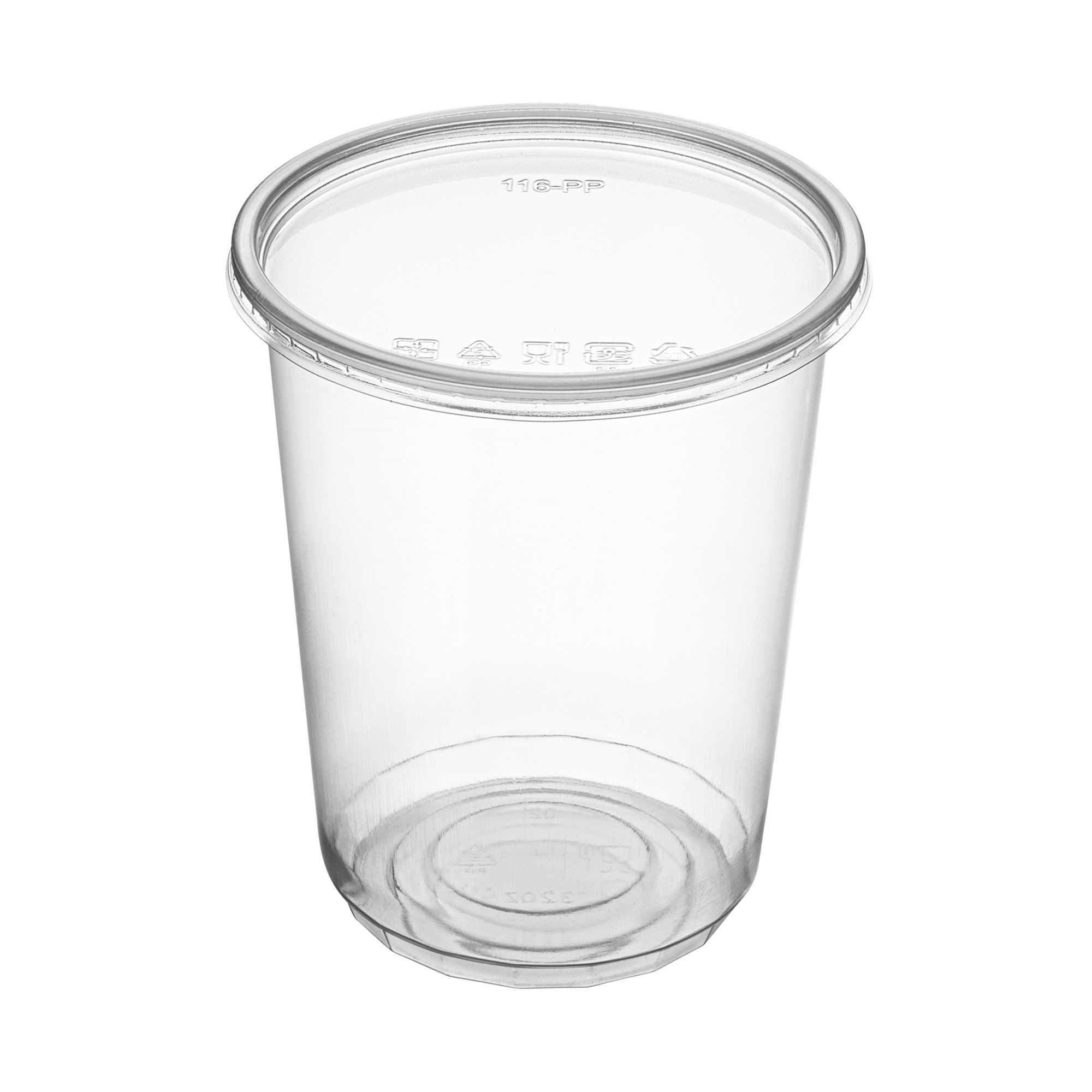 SustainaLite 32 oz Clear Plastic To Go Deli Container - with Lid - 4 1/2" x 4 1/2" x 5 3/4" - 50 count box