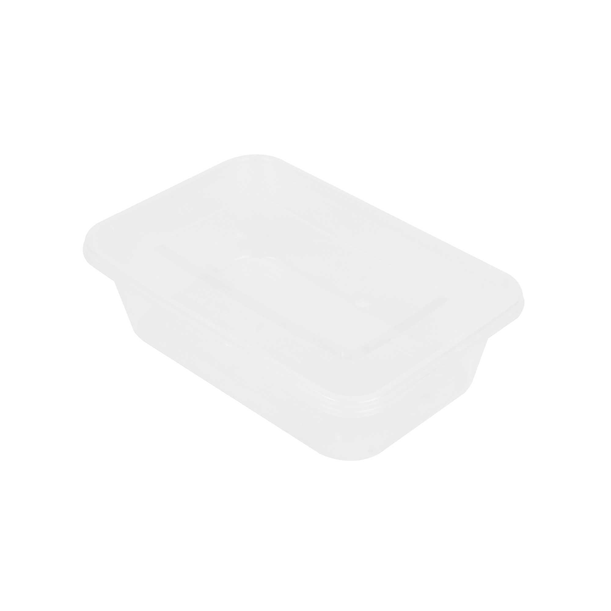 SustainaLite 22 oz Rectangle Clear Plastic Food Container - with Lid, Microwavable - 5 3/4" x 3 1/2" x 1 3/4" - 300 count box
