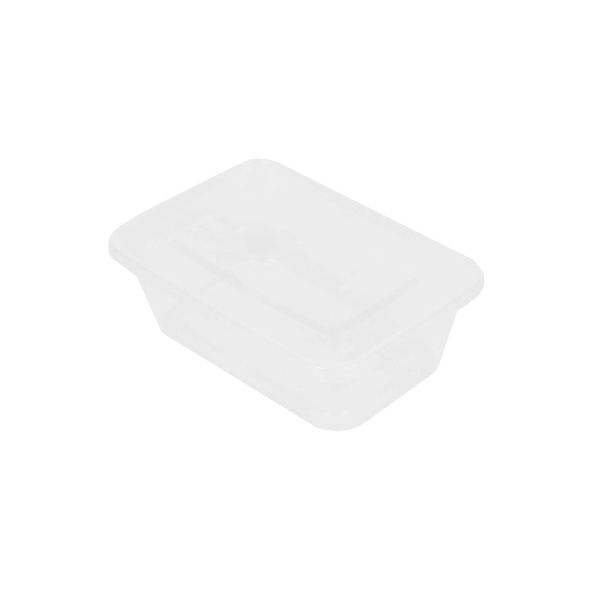 SustainaLite 25 oz Rectangle Clear Plastic Food Container - with Lid, Microwavable - 5 3/4" x 3 1/2" x 2 1/4" - 300 count box