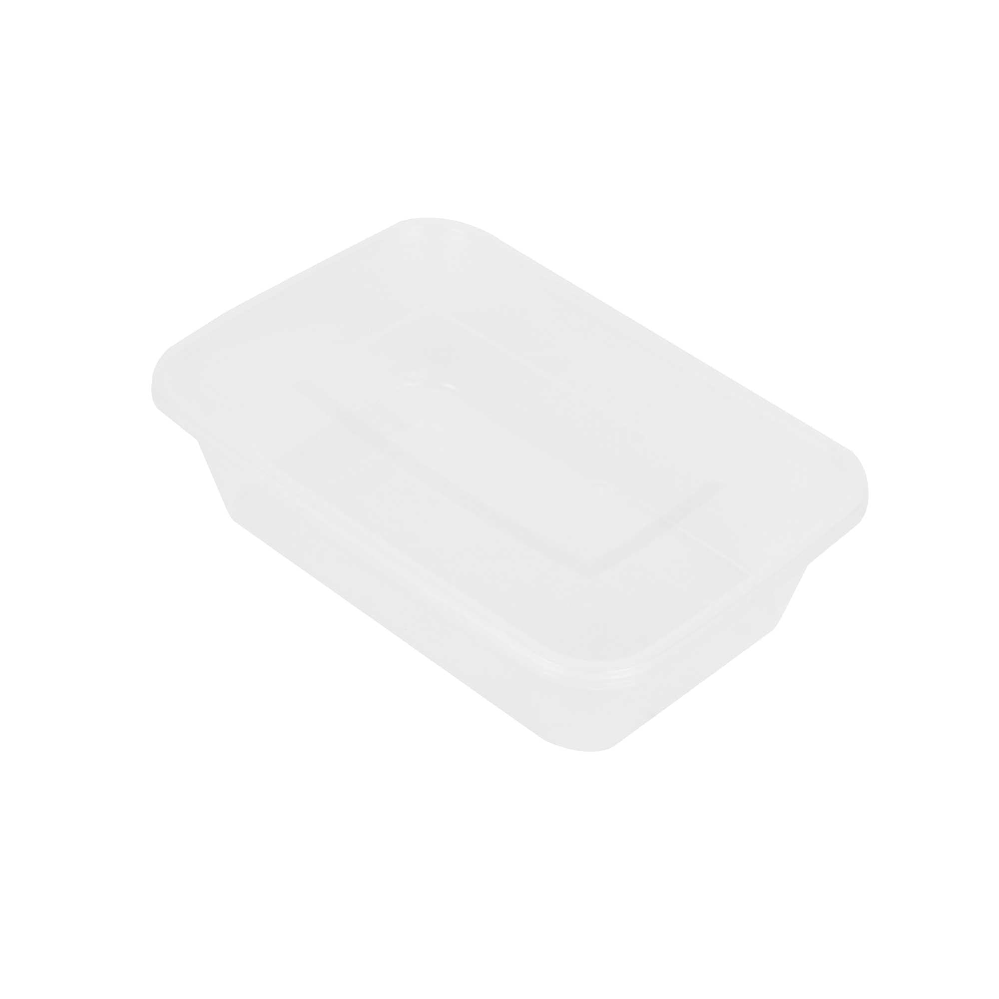 SustainaLite 42 oz Rectangle Clear Plastic Food Container - with Lid, Microwavable - 8 1/2" x 5 3/4" x 2 1/4" - 50 count box