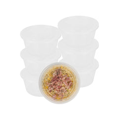 SustainaLite 118 oz Round Clear Plastic Food Container - with Lid, Microwavable - 9 1/2