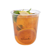 Visage 12 oz U-Shape Clear PET Plastic Drinking Cup - Rounded Bottom 3 1/2" x 3 1/2" x 3 3/4" - 50 count box